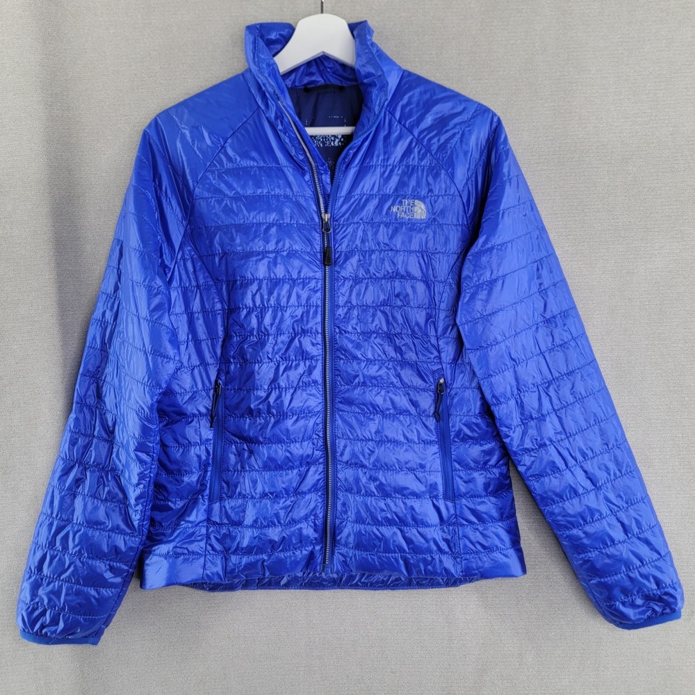 The North Face Womens Jacket FlashDry Quilted Puffer Full Zip Size Small Blue